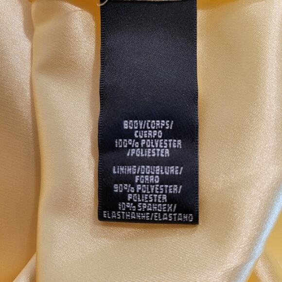NWT Monique Lhuillier Bridesmaids Pale Yellow Strapless Mini Dress size 10 - Picture 9 of 13